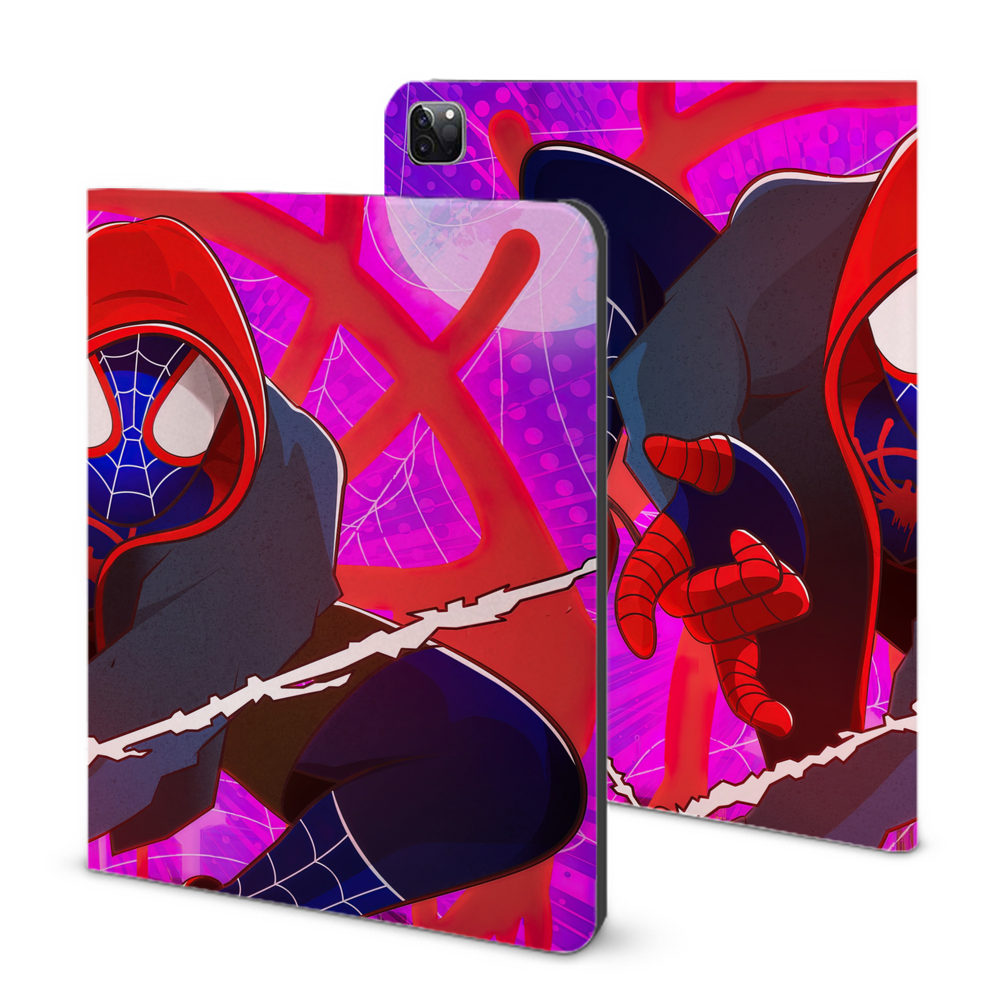 （画像用） Spider Man スパイダーマン IPad ケース ブック型 PUレザー TPU 耐衝撃 軽量 薄型 ペン収納なし 全面保護 IPad 各モデル対応
